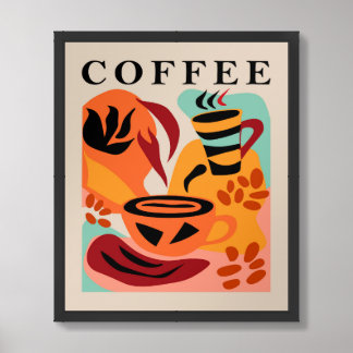 Vibrant Abstract Coffee Wall Art Print
