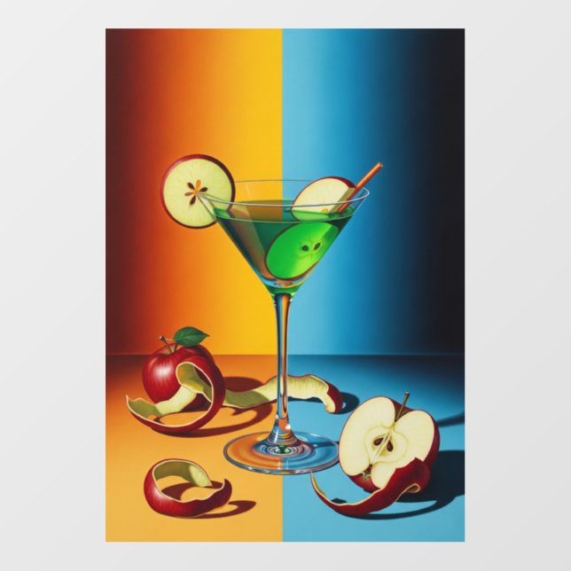 Vibrant Abstract Collage Pop Art Wall Decal (Front)