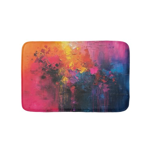 Vibrant Abstract Color Bath Mat