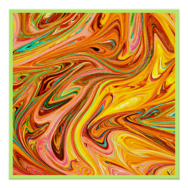 Vibrant Abstract Color pattern Poster (Front)