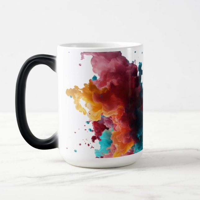 Vibrant Abstract Color Splash Mug (Left)