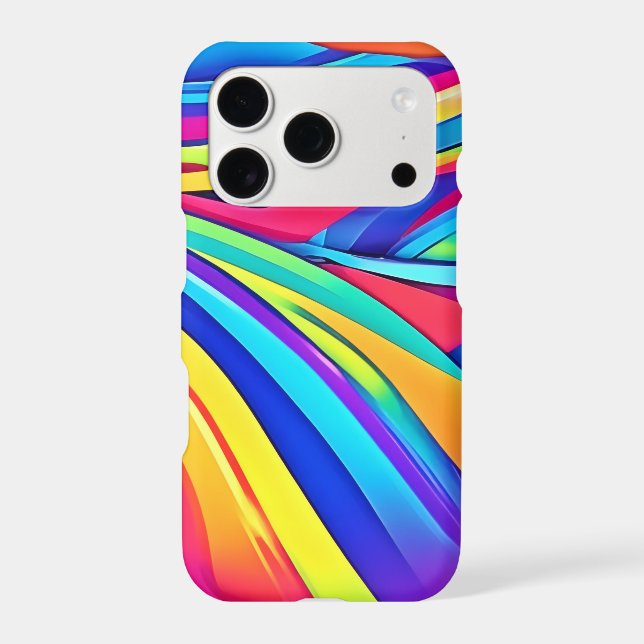 Vibrant Abstract Color Wave Art Iphone Case (Back)