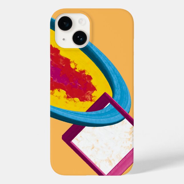Vibrant Abstract Cosmos Ring & Square – Modern Case-Mate iPhone Case (Back)