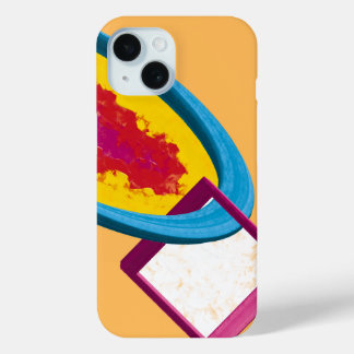 Vibrant Abstract Cosmos Ring & Square – Modern  iPhone 15 Case