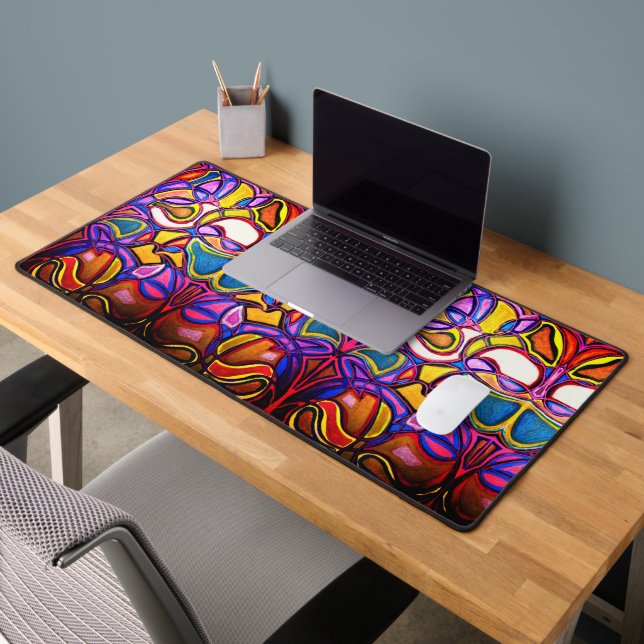 Vibrant Abstract Design Desk Mat (Office 2)