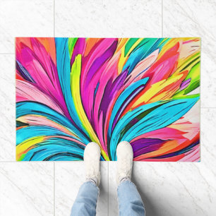 Vibrant Abstract Explosion Doormat