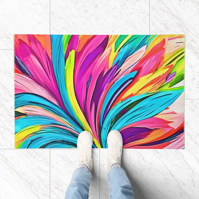 Vibrant Abstract Explosion Doormat (Indoor)