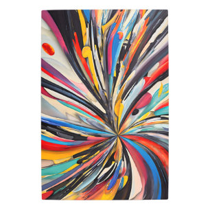 Vibrant Abstract Explosion Modern Art Metal Print