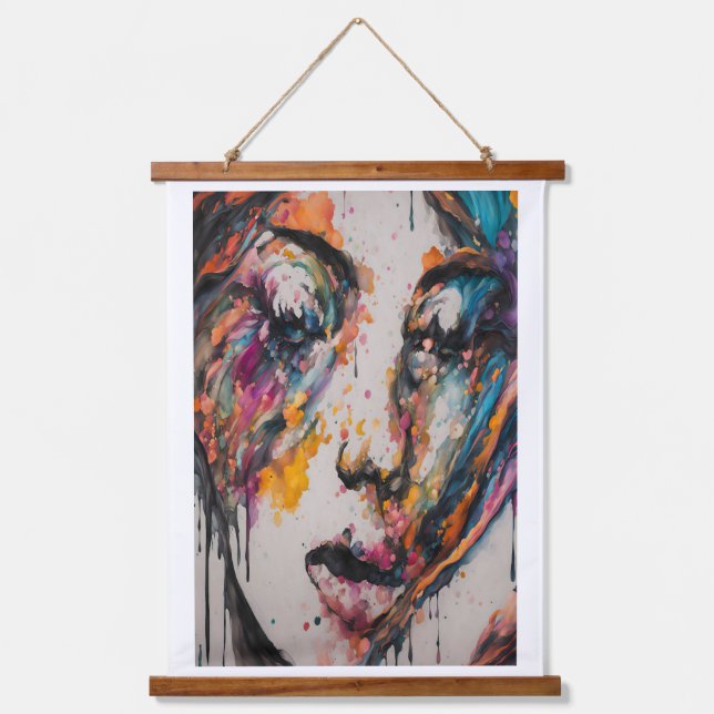 Vibrant Abstract Expression – Falling in Love Art Hanging Tapestry (Front)