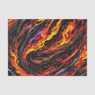 Vibrant Abstract Flame Tissue Paper