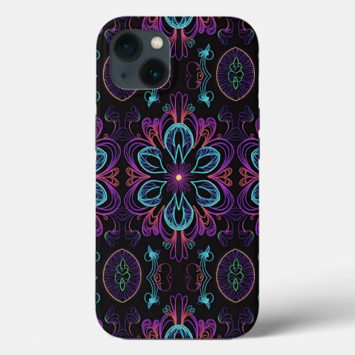 Vibrant Abstract Floral 2 iPhone 13 Case