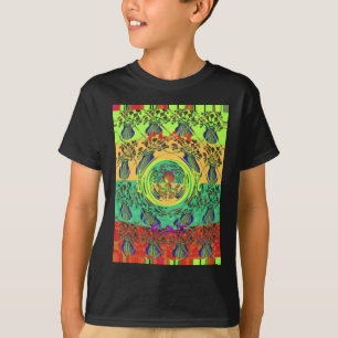 Vibrant Abstract Floral Art T-Shirt