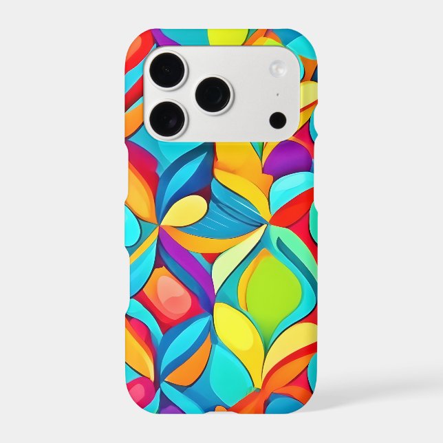 Vibrant Abstract Floral Explosion Iphone Case (Back)