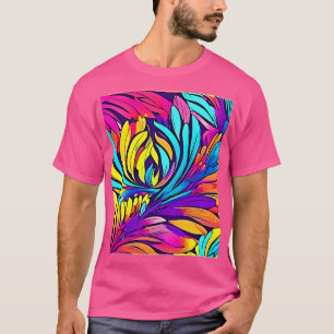 Vibrant Abstract Floral T-Shirt