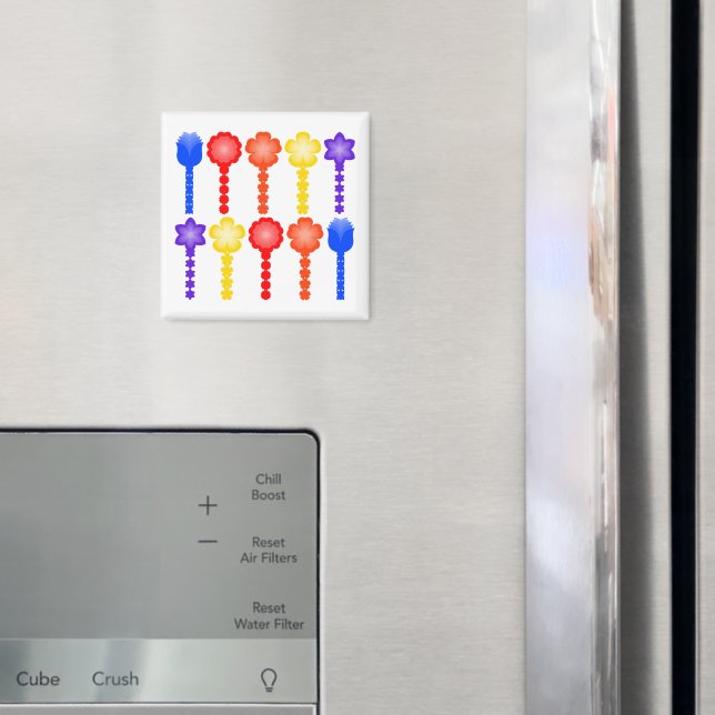 Vibrant Abstract Flower Pattern Magnet (In Situ (Fridge))