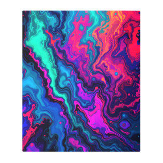 Vibrant Abstract Fluid Art.Master Bedroom wall art