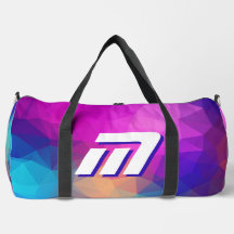 Vibrant Abstract Geometric Custom Monogram Sporty
