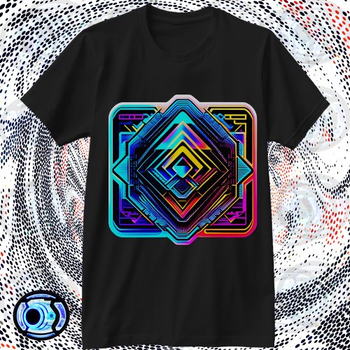 Vibrant Abstract Geometric Form T_Shirt