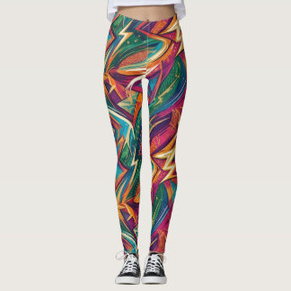 Vibrant Abstract Geometric Women's Leggings