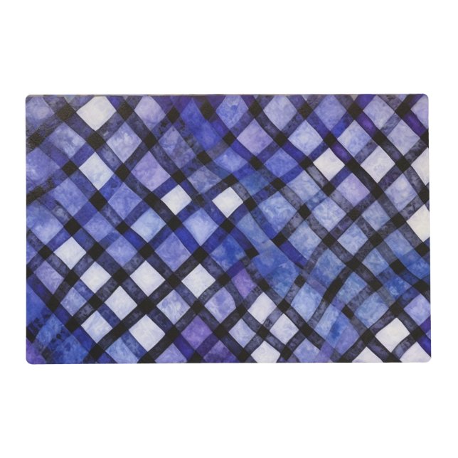 Vibrant Abstract Gingham Placemat (Front)