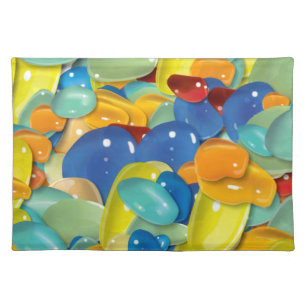 Vibrant Abstract Glossy Pattern Art Cloth Placemat