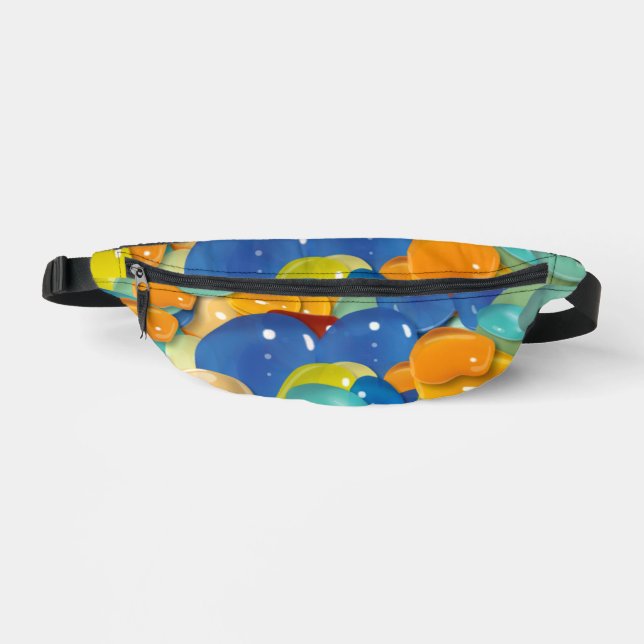 Vibrant Abstract Glossy Pattern Art  Fanny Pack (Front)