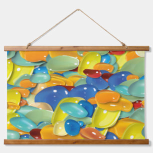 Vibrant Abstract Glossy Pattern Art Hanging Tapestry