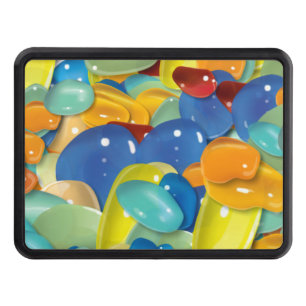 Vibrant Abstract Glossy Pattern Art Hitch Cover