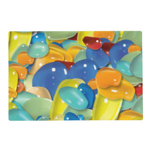 Vibrant Abstract Glossy Pattern Art Placemat
