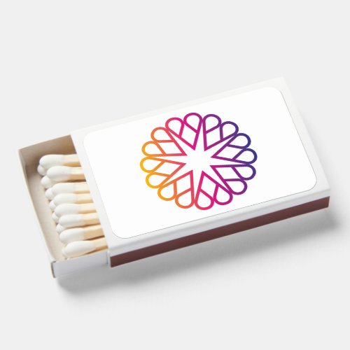 Vibrant Abstract Heart Constellation Kaleidoscope Matchboxes