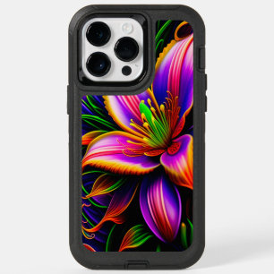 Vibrant Abstract Iris Flower OtterBox iPhone 14 Pro Max Case