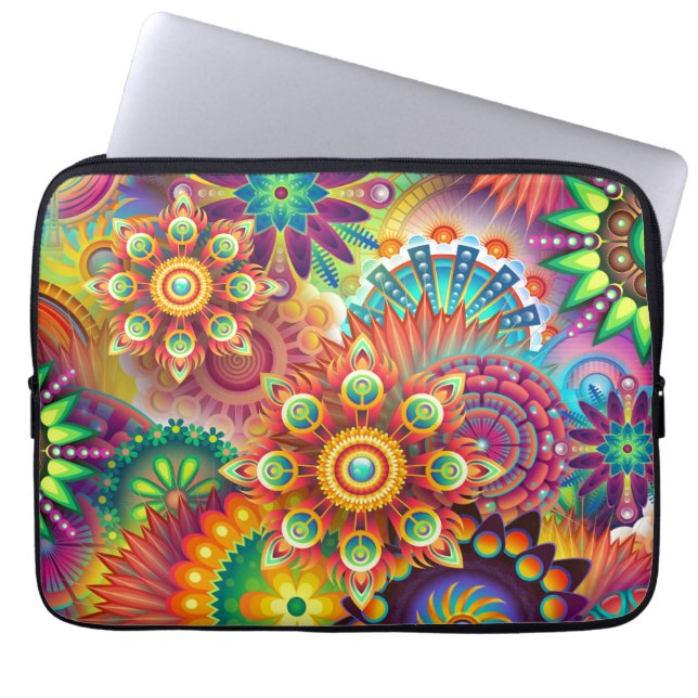 Vibrant Abstract Laptop Sleeve (Front)