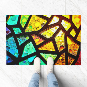 Vibrant Abstract Light Mosaic Design Doormat