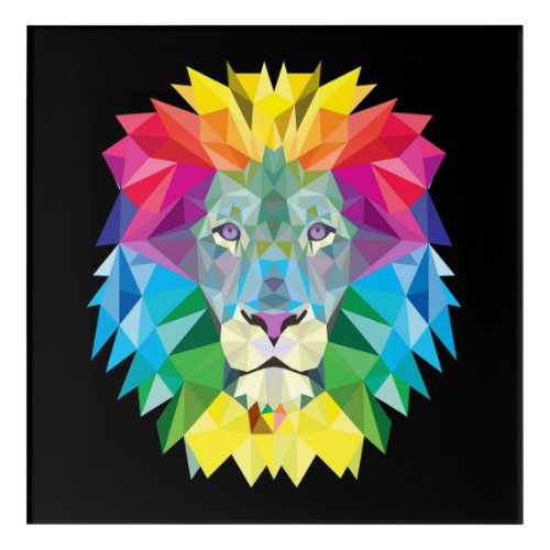 Vibrant abstract Lion Acrylic Print