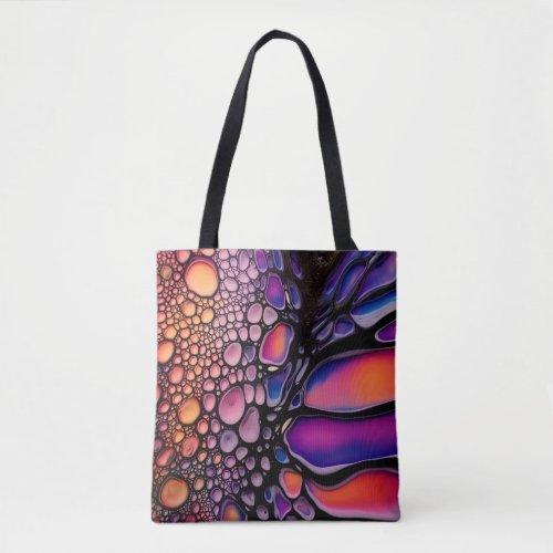 Vibrant Abstract Liquid Art Fusion Tote Bag
