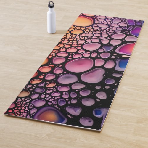 Vibrant Abstract Liquid Art Fusion Yoga Mat