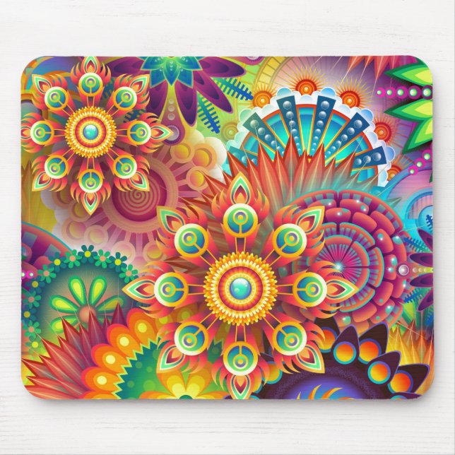 Vibrant Abstract Mouse Pad (Front)