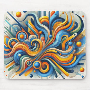 Vibrant Abstract Mouse Pad