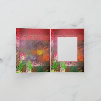 VIBRANT! ABSTRACT MULTI-COLORED  NOTE CARD