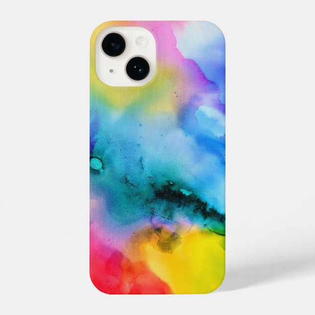 Vibrant Abstract Multicolor Modern Art Phone Case (Back)
