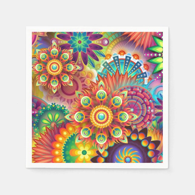 Vibrant Abstract Napkins (Front)