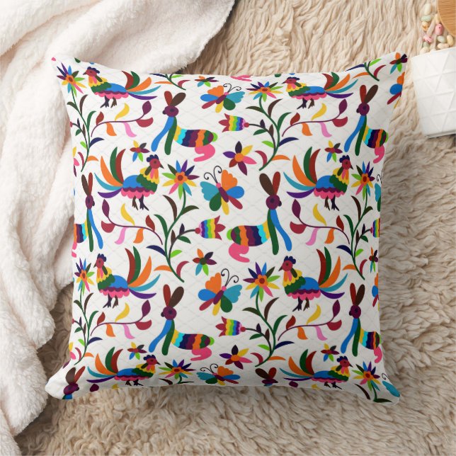 Vibrant Abstract nature patterns Throw Pillow (Blanket)