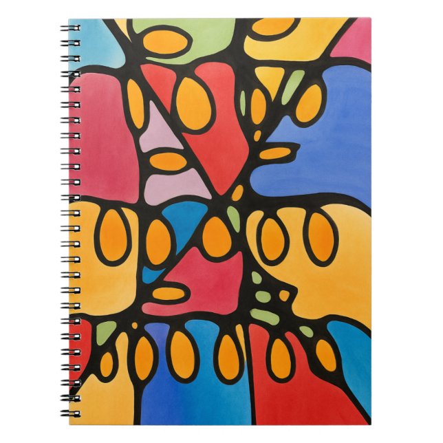 Vibrant Abstract  Notebook (Front)