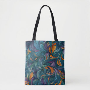 Vibrant Abstract Paisley-Inspired Pattern (2) Tote Bag