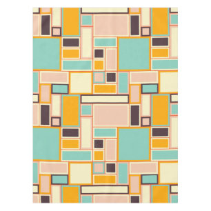 Vibrant abstract pattern with rectangles tablecloth