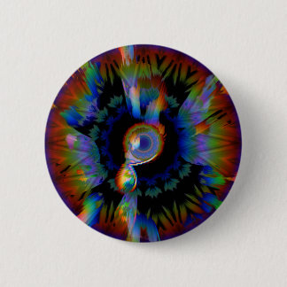 Vibrant Abstract Rainbow Eye Button