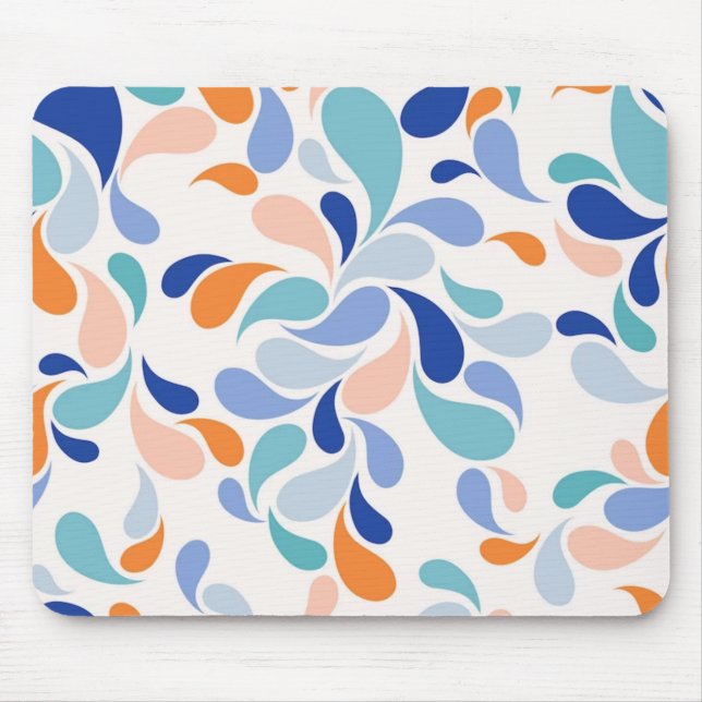 Vibrant Abstract Splash Pattern Mouse Pad (Front)