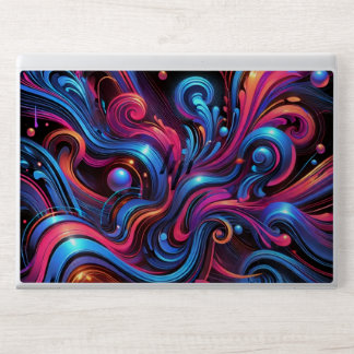 Vibrant Abstract Swirl Cosmic HP Laptop Skin