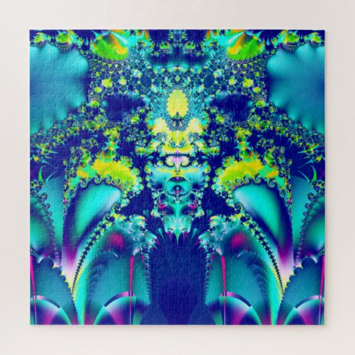 Vibrant Abstract Symmetrical Fractal Jigsaw Puzzle