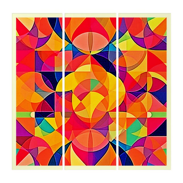 Vibrant Abstract Symmetry Art (Front)